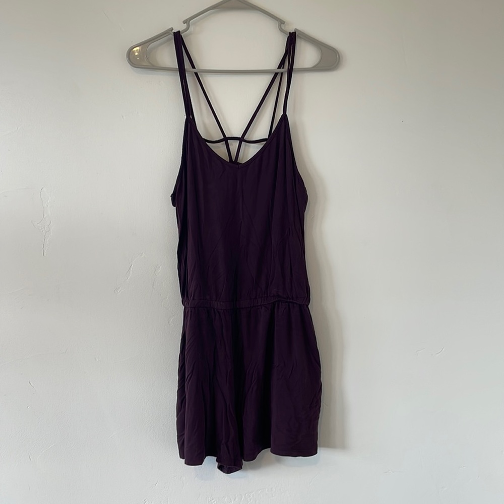 Purple American Eagle romper WITH POCKETS